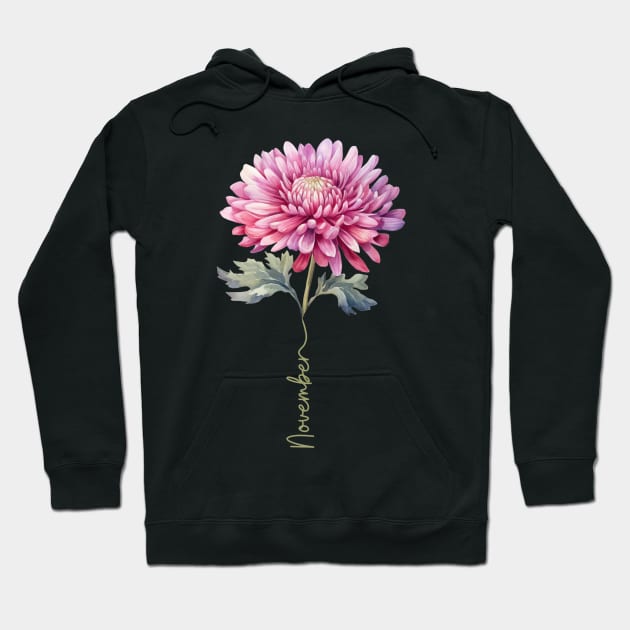 Chrysanthemum - Birth Month Flower for November Hoodie by Mistywisp